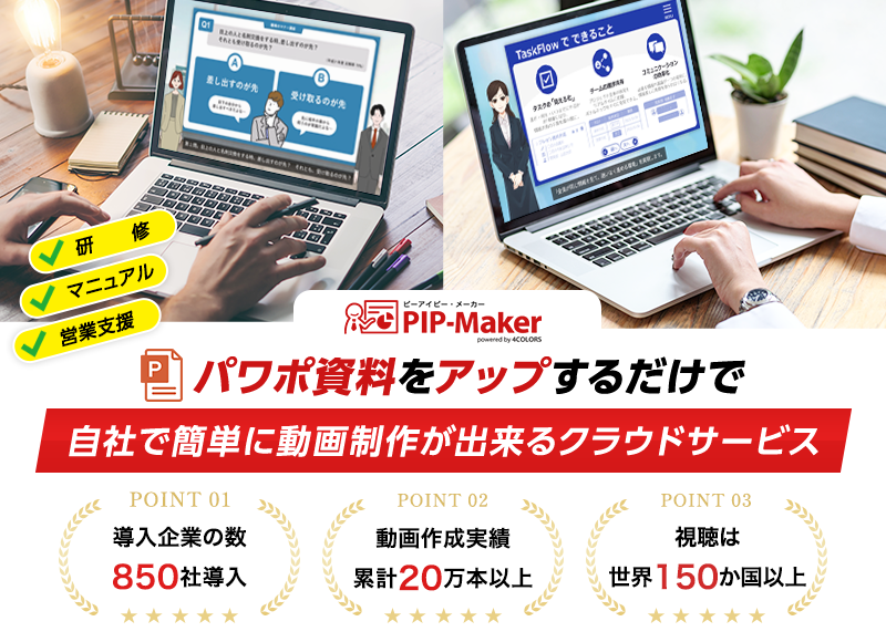アバター動画作成サービス『PIP-Maker』(ピーアイピーメーカー)